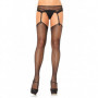 Calze a rete in nylon sexy collant donna neri trasparente e pizzo