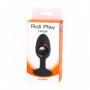 Plug anale nero in silicone con ventosa fallo tappo dilatatore anale uomo donna