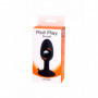 Plug anale nero in silicone con ventosa fallo morbido dilatatore tappo sex black