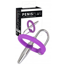 Penis plug in metallo bdsm dilatatore uretrale con anello fallico in silicone