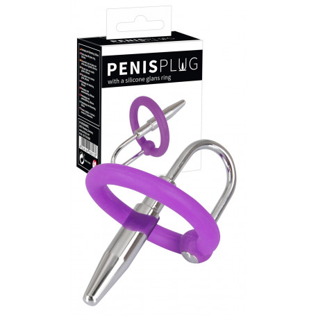 Penis plug in metallo bdsm dilatatore uretrale con anello fallico in silicone