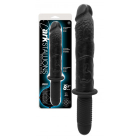 Vibratore realistico maxi fallo vaginale anale grande dildo vibrante nero sextoy