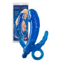 Vibratore realistico triplo fallo vaginale anale stimolatore clitoride sexy toys