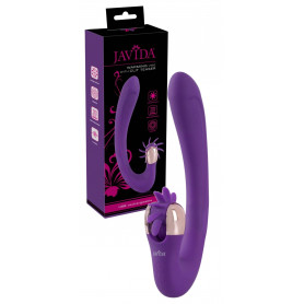 Vibratore vaginale doppio fallo stimolatore clitoride in silicone ricaricabile