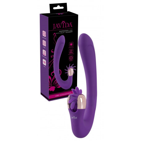 Vibratore vaginale doppio fallo stimolatore clitoride in silicone ricaricabile