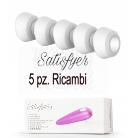 Kit ricambi in silicone morbido per stimolatore satysfier 1 set accessorio 5 pz