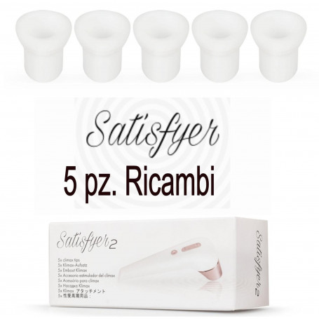 Kit ricambi per stimolatore satisfyer 2 in silicone set accessorio 5 pz morbido