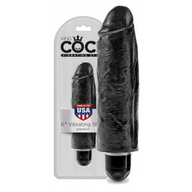 Vibratore realistico nero fallo vibrante vaginale anale pene finto morbido black