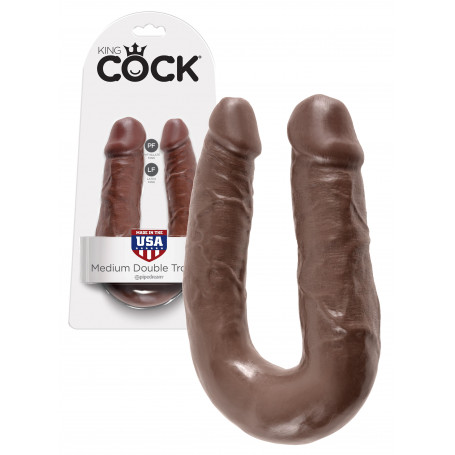 Fallo realistico doppio marrone pene finto vaginale anale dildo morbido sex toys