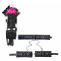 Set collare manette bondage sexy costrittivo fetish nero simil pelle sadomaso