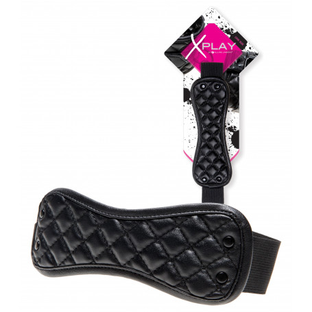 Mascherina occhi per dormire sexy maschera nera fetish bdsm in simil pelle black