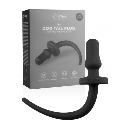 Plug anale grande in silicone nero fallo anal butt con coda dilatatore sex toys