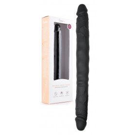 Pene finto doppio in silicone realistico fallo nero vaginale anale dildo grande