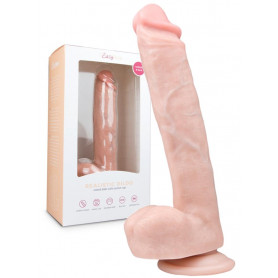Fallo grande con ventosa e testicoli dildo realistico maxi pene vaginale anale