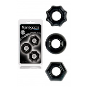 Anello fallico per pene nero kit 3 pz cock ring ritardante miglior erezione uomo