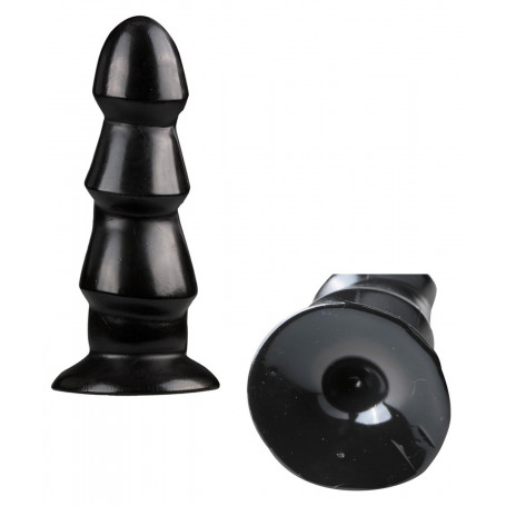 Fallo anale nero con ventosa tappo anal butt plug grande dildo stimolatore black