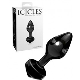 Plug anale nero in vetro fallo stimolatore glass dilatatore anal butt dildo sexy