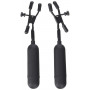 Morsetti vibranti neri strizza capezzoli niplle clamps stimolatore seno fetish