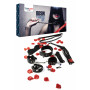 Kit costrittivo bondage corda frusta manette cavigliere bdsm pinze per capezzoli