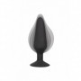 Plug anale gonfiabile fallo con ventosa dildo tappo nero grande dilatatore black