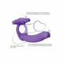 Fallo anale indossabile in silicone dildo pene finto con anello fallico vibrante
