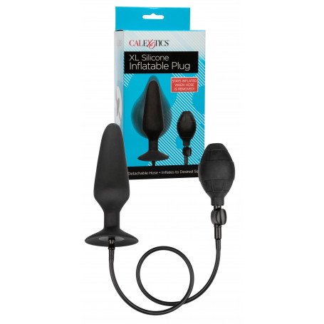 Plug anale gonfiabile fallo con ventosa dildo tappo nero grande dilatatore black