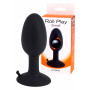 Plug anale nero in silicone con ventosa fallo morbido dilatatore tappo sex black