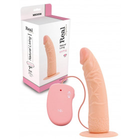 Vibratore realistico vaginale anale pene finto fallo con telecomando e ventosa