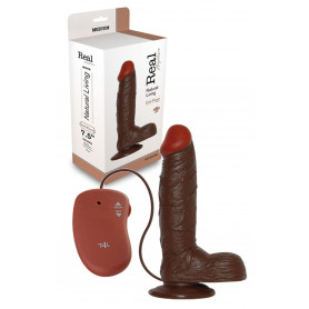 Vibratore realistico vaginale anale fallo con ventosa testicoli e telecomando
