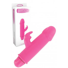 Vibratore rabbit rosa pene finto vibrante vaginale e clitoride fallo dildo reale