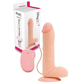 Vibratore realistico anale vaginale fallo vibrante con ventosa testicoli grande