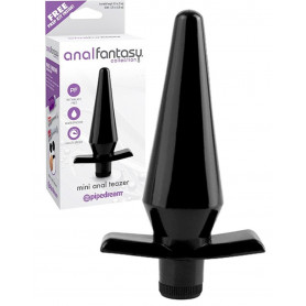 Vibratore anale piccolo anal butt plug vibrante stimolatore nero in silicone sex