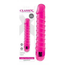 Vibratore vaginale anale pene finto fallo dildo realistico vibrante rosa piccolo