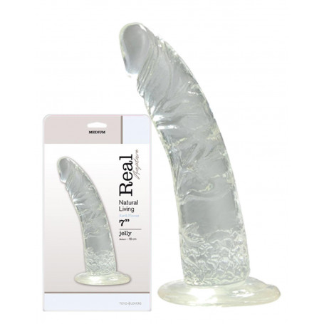 Fallo vaginale anale con ventosa pene finto con ventosa trasparente dildo Jelly