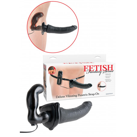 Vibratore realistico strap on plug vaginale indossabile fallo vibrante anale