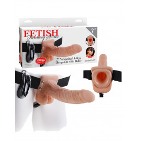 Vibratore realistico indossabile cavo dildo fallo vibrante con testicoli strapon