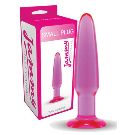 Plug anale rosa con ventosa mini fallo morbido dilatatore anal butt piccolo sexy