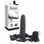 Vibratore realistico indossabile nero fallo vibrante vaginale anale strap on