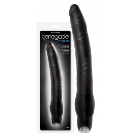 Vibratore vaginale anale nero maxi dildo fallo vibrante pene finto realistico