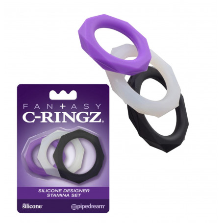 Anello fallico ritardante in silicone kit 3 pz cock ring miglior erezione pene