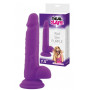 Fallo in silicone realistico dildo vaginale anale con ventosa testicoli morbido