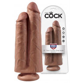 Fallo maxi con ventosa dildo grande vaginale anale pene finto realistico doppio