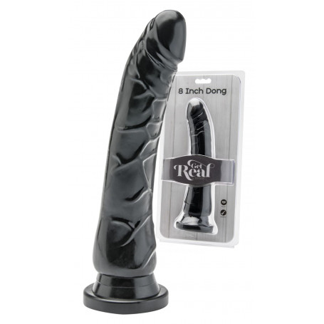 Fallo realistico nero vaginale anale pene finto con ventosa black dildo morbido