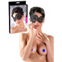 Maschera sexy donna mascherina in pizzo nero erotico veneziana bondage fetish