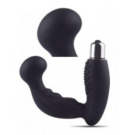 Vibratore anale in silicone nero anal butt plug vibrante stimolatore prostata