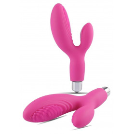 Vibratore vaginale per punto G doppio fallo vibrante stimola clitoride morbido