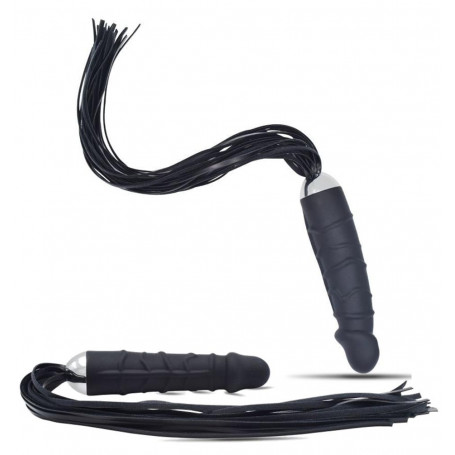 Fallo realistico in silicone nero con frusta bondage dildo vaginale anale fetish