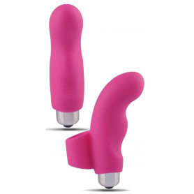Vibratore da dito mini fallo dildo vibrante vaginale clitoride in silicone rosa