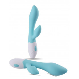 Vibratore doppio fallo dildo vibrante rabbit vaginale clitoride in silicone sexy