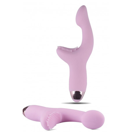 Vibratore rabbit fallo doppio vibrante per punto G clitoride in silicone morbido